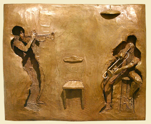 Trumpeter | 14" x 16" | Bronze