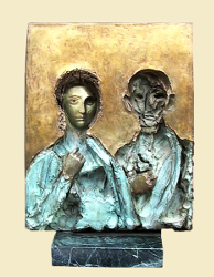 Pompeii Couple | 15.5 ” x 12.5" | Bronze